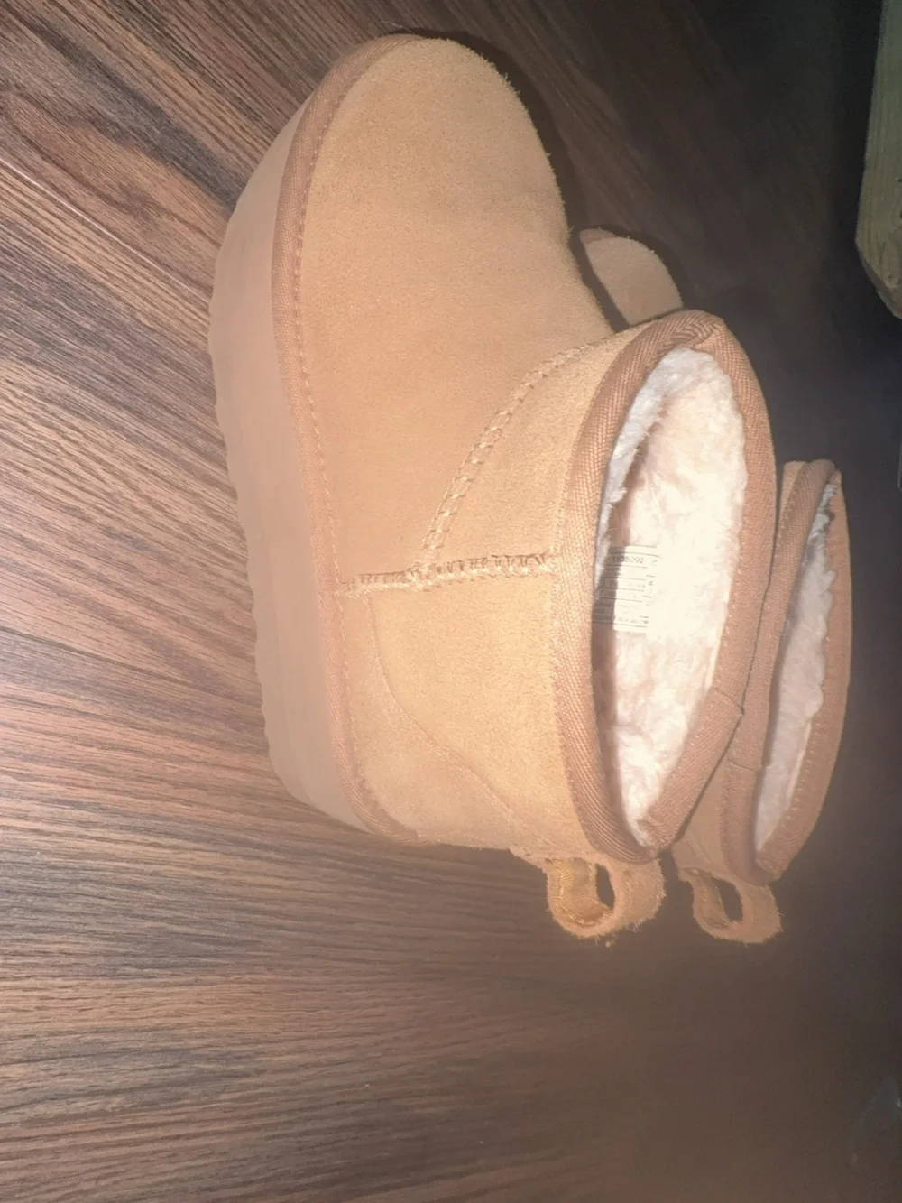 UGG Chestnut Shearling-Lined Short Winter Boots